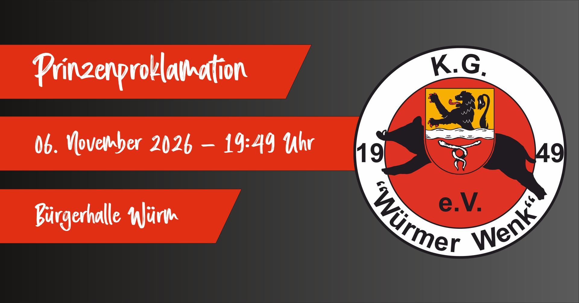 Prinzenproklamation 2026